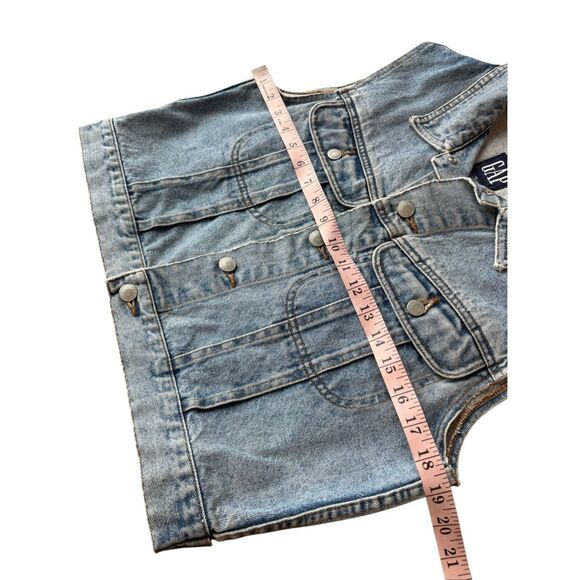 Vintage Y2K GAP 100% Cotton Denim Vest Size M - Picture 10 of 10